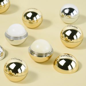 FATAZEN Organic Vegan Moisturizing Round Golden Lip Balm Ball