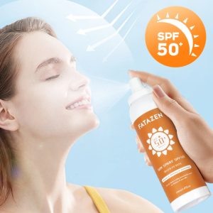 FATAZEN Vegan Sunscreen Spray Face & Body Sun Spray Moisturizer Sun Block Spf 50+ Anti Sunburn Sun Screen
