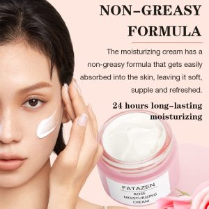 FATAZEN Long Lasting Hydration Damascus Rose Moisturizing Cream For Anti Aging Aloe Vera Skin Moisturizer