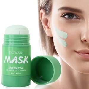 Face Clay Mask Stick Facial Green Tea Purifying Stick Mask Facial Clay Mud Solid Green Tea Mud Mask