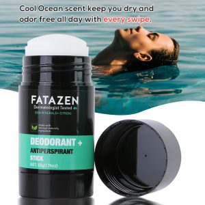 FATAZEN Dermatologist Tested Deodorant Antiperspirant Stick Natural Grapefruit Blue Ocean Mineral Fragrance Sweat Odor Balm Deodorant Stick