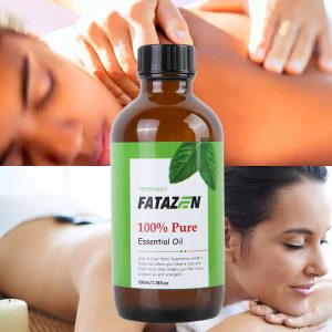 FATAZEN Natural Organic Peppermint Massage Oil, Body Massage Oil, Warm Muscle Massage Oil, Plant Aromatherapy Oil for Aromatherapy Diffusers, Humidifiers, Skin Care, Massage.