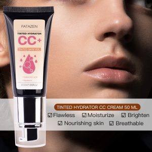 FATAZEN Liquid CC Cream Whitening Moisturizing Cosmetics Foundation Concealer Color Control Tinted Hydrater