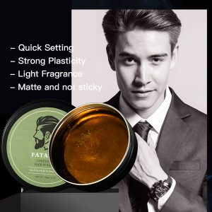 FATAZEN Avocado Biotin Hair Clay Organic Matte Natural Hold Strong Free Styling Vegan Hair Wax Pomade Unisex Hair Clay