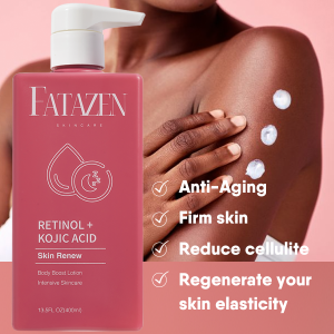 FATAZEN Private Label Organic Retinol Kojic Acid Body Lotion Skin Care Whitening Moisturizing Boost Moisturizer Body Cream