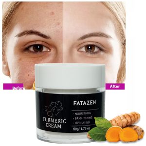 FATAZEN Organic Natural Acne Treatment Tumeric Facial Cream Vitamin Skin Whitening Anti Aging Retinol Turmeric Face Cream