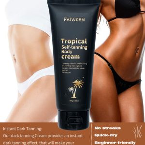 FATAZEN 4 Hours self tanning lotion sunless tanning cream no streaks medium dark progressive tanning body
