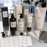 Custom pump bottles tubes refill pouch cartons labels and LOGO packaging options for black rice gel cleanser OEM buyers