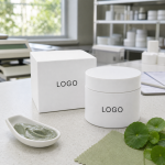 Private label centella soothing facial mask sample jar with LOGO-ready packaging