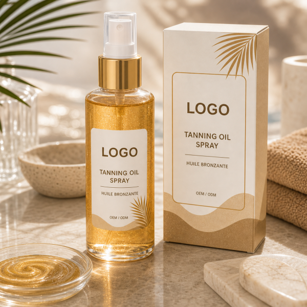 Private Label Tanning Oil Spray private label OEM ODM product image with neutral LOGO packaging