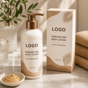 Sunless Gradual Tan Body Lotion private label OEM ODM product image with neutral LOGO packaging