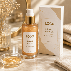 Shimmer Body Oil for Private Label private label OEM ODM product image with neutral LOGO packaging