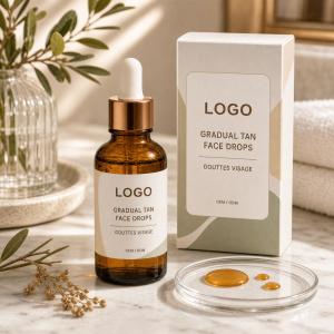 Gradual Tan Face Drops private label OEM ODM product image with neutral LOGO packaging