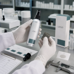 Factory QC sample review of men's cooling body spray bottle pump label fit and carton samples
