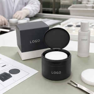 Private label men's toner pads jar and outer box with LOGO placeholder