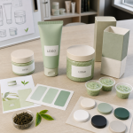 Custom jar tube carton and sample cup options for mint green tea body scrub OEM buyers