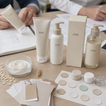 Custom tube bottle carton and label swatch options for oat facial cleanser OEM buyers