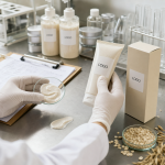 Factory QC texture and label check for oat gentle facial cleanser OEM project